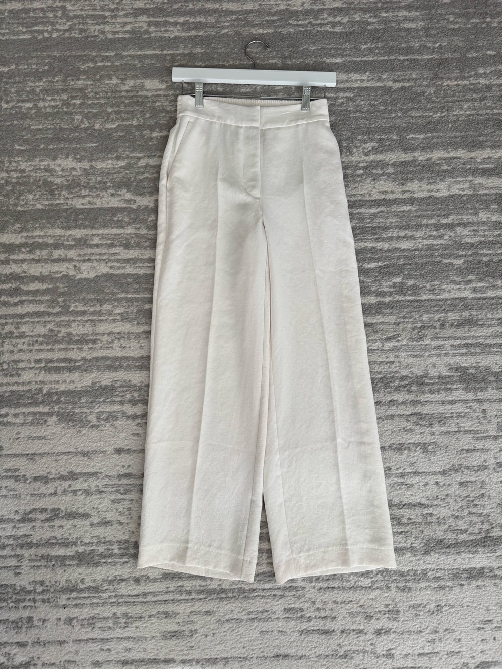 Aritzia High-Rise Wide Leg Linen Pants Birch 0